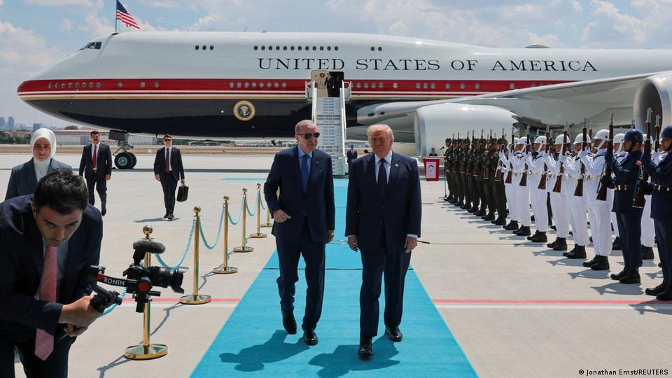 U.S.President Trump arrives in Ankara ahead of NATO Summit